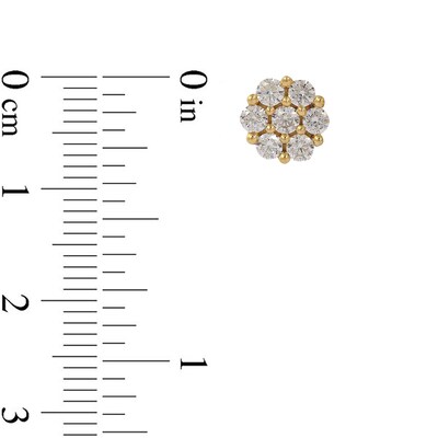 0.29 CT. T.W. Composite Diamond Flower Stud Earrings in 10K Gold