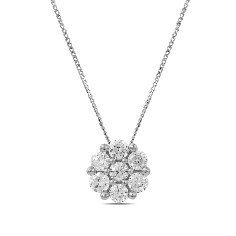 0.45 CT. T.W. Composite Diamond Flower Pendant in 10K White Gold|Peoples Jewellers