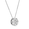 Thumbnail Image 1 of 0.45 CT. T.W. Composite Diamond Flower Pendant in 10K White Gold