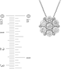 0.45 CT. T.W. Composite Diamond Flower Pendant in 10K White Gold