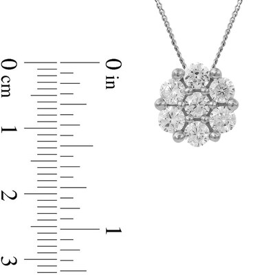 0.45 CT. T.W. Composite Diamond Flower Pendant in 10K White Gold