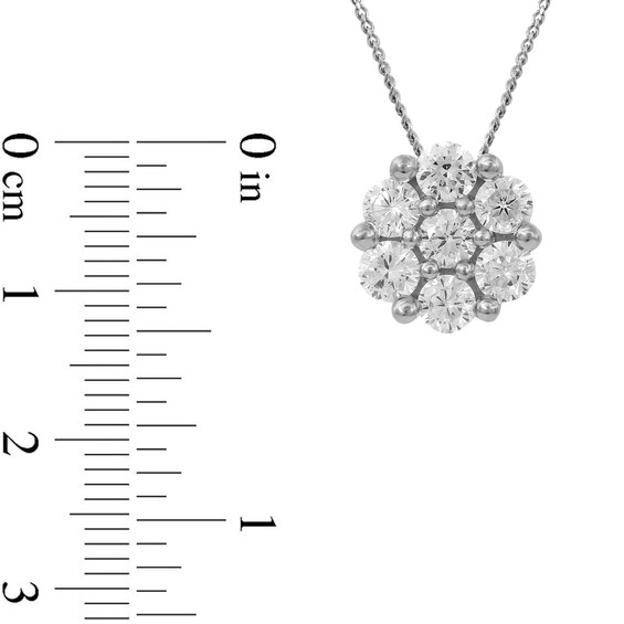 0.45 CT. T.W. Composite Diamond Flower Pendant in 10K White Gold