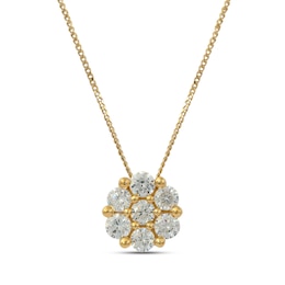 0.45 CT. T.W. Composite Diamond Flower Pendant in 10K Gold