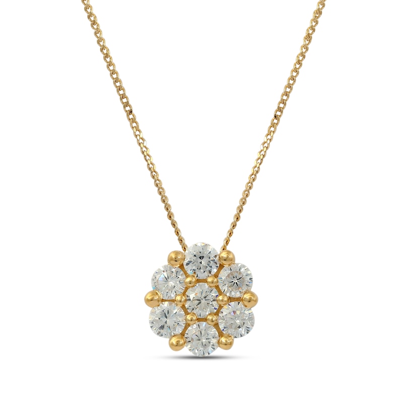 0.45 CT. T.W. Composite Diamond Flower Pendant in 10K Gold|Peoples Jewellers