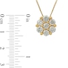 Thumbnail Image 3 of 0.45 CT. T.W. Composite Diamond Flower Pendant in 10K Gold