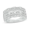 Thumbnail Image 0 of 1.23 CT. T.W. Diamond Multi-Row Anniversary Ring in 14K White Gold
