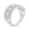Thumbnail Image 2 of 1.23 CT. T.W. Diamond Multi-Row Anniversary Ring in 14K White Gold