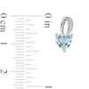 6.0mm Heart-Shaped Aquamarine and Diamond Accent Loop Drop Earrings in Sterling Silver