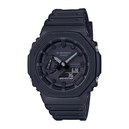 Men's Casio G-Shock Classic Black Resin Strap Watch with Black Dial (Model: GA2100-1A1)