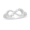 Thumbnail Image 0 of 0.18 CT. T.W. Diamond Sideways Infinity Ring in 10K White Gold