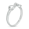 Thumbnail Image 2 of 0.18 CT. T.W. Diamond Sideways Infinity Ring in 10K White Gold