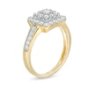 Thumbnail Image 2 of 0.69 CT. T.W. Composite Diamond Cushion Frame Ring in 10K Gold