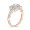 Thumbnail Image 2 of 0.69 CT. T.W. Composite Diamond Cushion Frame Ring in 10K Rose Gold