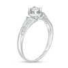 Thumbnail Image 2 of 0.15 CT. T.W. Diamond Collar Clover Promise Ring in 10K White Gold