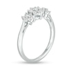 0.29 CT. T.W. Diamond Flower Trio Ring in 10K White Gold