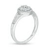 Thumbnail Image 3 of 0.23 CT. T.W. Composite Diamond Frame Split Shank Promise Ring in Sterling Silver