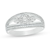 Thumbnail Image 0 of Diamond Accent Bead Split Shank Ring in Sterling Silver