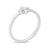 0.04 CT. T.W. Diamond Flower Promise Ring in Sterling Silver