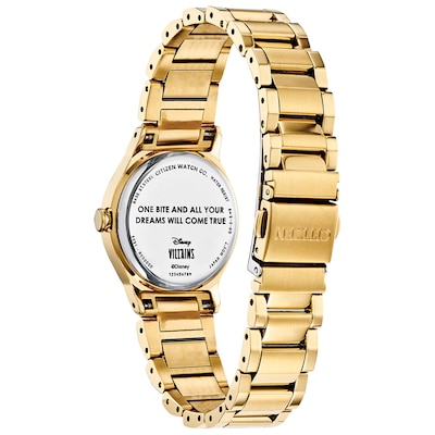 Ladies' Citizen Eco-Drive® Villains Evil Queen Diamond Accent Gold-Tone Watch with Black Dial (Model: EM0739-52W)