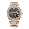 Thumbnail Image 0 of Men's Citizen Eco-Drive® Crystal Accent Rose-Tone Chronograph Watch with Black Dial (Model: CA0753-55E)