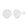 Thumbnail Image 0 of 0.95 CT. T.W. Composite Diamond Circle Stud Earrings in 10K White Gold