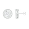 0.95 CT. T.W. Composite Diamond Circle Stud Earrings in 10K White Gold