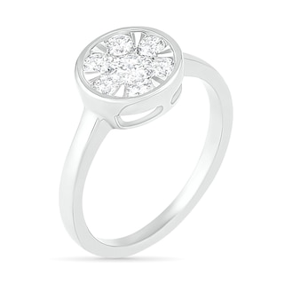 0.45 CT. T.W. Composite Diamond Circle Ring in 10K White Gold