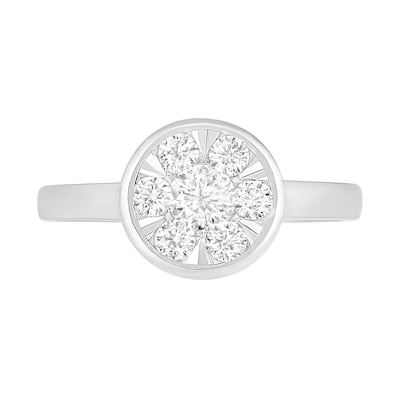 0.45 CT. T.W. Composite Diamond Circle Ring in 10K White Gold