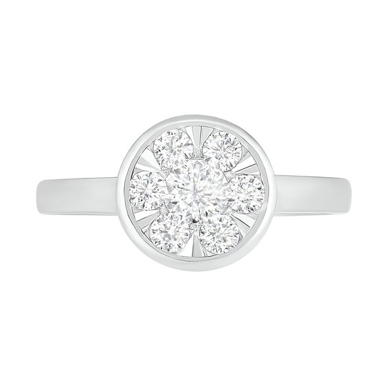 0.45 CT. T.W. Composite Diamond Circle Ring in 10K White Gold