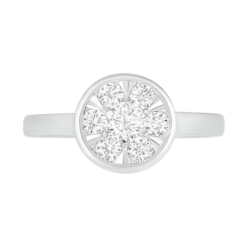 0.45 CT. T.W. Composite Diamond Circle Ring in 10K White Gold|Peoples Jewellers