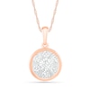 0.45 CT. T.W. Composite Diamond Circle Pendant in 10K Rose Gold