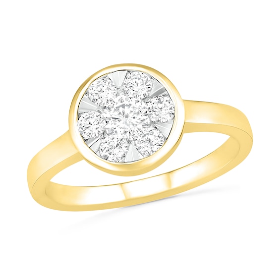 0.45 CT. T.W. Composite Diamond Circle Ring in 10K Gold