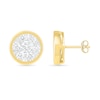 0.95 CT. T.W. Composite Diamond Circle Stud Earrings in 10K Gold