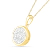 0.45 CT. T.W. Composite Diamond Circle Pendant in 10K Gold