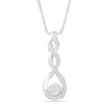 Thumbnail Image 0 of Diamond Accent Cascading Teardrop Pendant in Sterling Silver