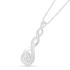 Thumbnail Image 1 of Diamond Accent Cascading Teardrop Pendant in Sterling Silver