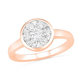 0.45 CT. T.W. Composite Diamond Circle Ring in 10K Rose Gold