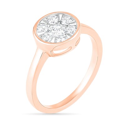 0.45 CT. T.W. Composite Diamond Circle Ring in 10K Rose Gold