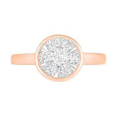 0.45 CT. T.W. Composite Diamond Circle Ring in 10K Rose Gold