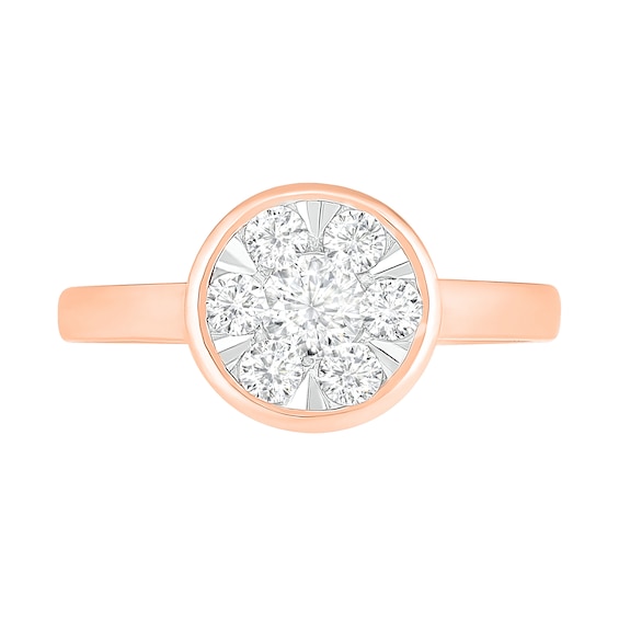 0.45 CT. T.W. Composite Diamond Circle Ring in 10K Rose Gold