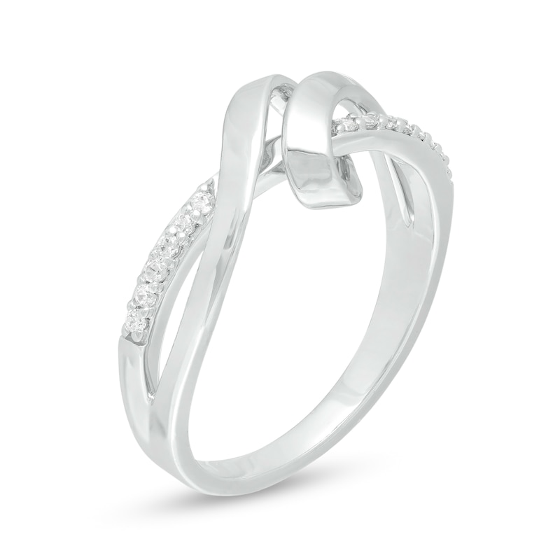 0.09 CT. T.W. Diamond Ribbon Overlay Ring in 10K Gold|Peoples Jewellers