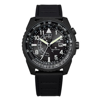 Men's Citizen Eco-Drive® Promaster Nighthawk Strap Watch with Black Dial (Model: BJ7135-02E)