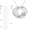 Thumbnail Image 3 of Engravable Inspirational Triple Interlocking Rings Pendant in Sterling Silver (1-3 Lines)