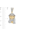 Men's 0.75 CT. T.W. Diamond Jesus Head Necklace Charm in 10K Gold