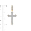 Thumbnail Image 1 of Men's 0.91 CT. T.W. Diamond Gothic-Style Cross Necklace Charm in 10K Gold