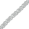 0.25 CT. T.W. Diamond Alternating "X" Line Bracelet in Sterling Silver - 7.25"