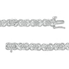 0.25 CT. T.W. Diamond Alternating "X" Line Bracelet in Sterling Silver - 7.25"