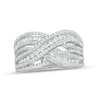 1.00 CT. T.W. Diamond Layered Overlay Ring in Sterling Silver