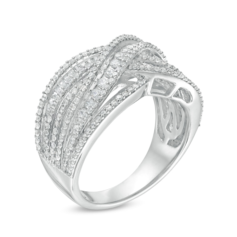 1.00 CT. T.W. Diamond Layered Overlay Ring in Sterling Silver|Peoples Jewellers