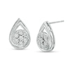 Thumbnail Image 0 of 0.10 CT. T.W. Composite Diamond Teardrop Frame Stud Earrings in Sterling Silver